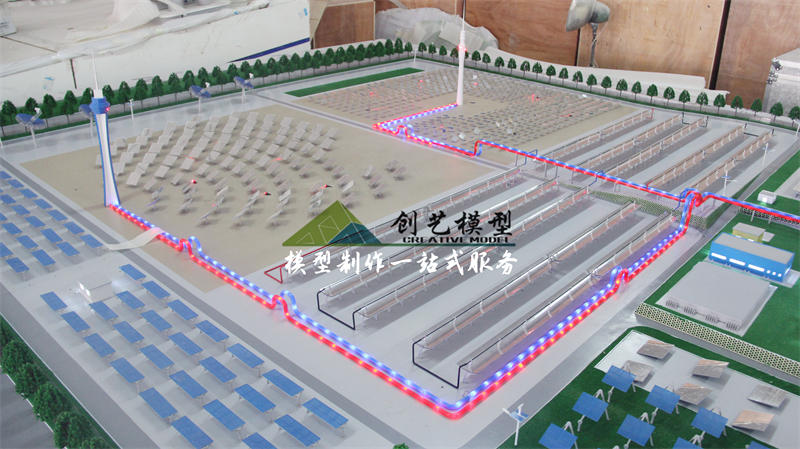 寧夏太陽能發電場模型