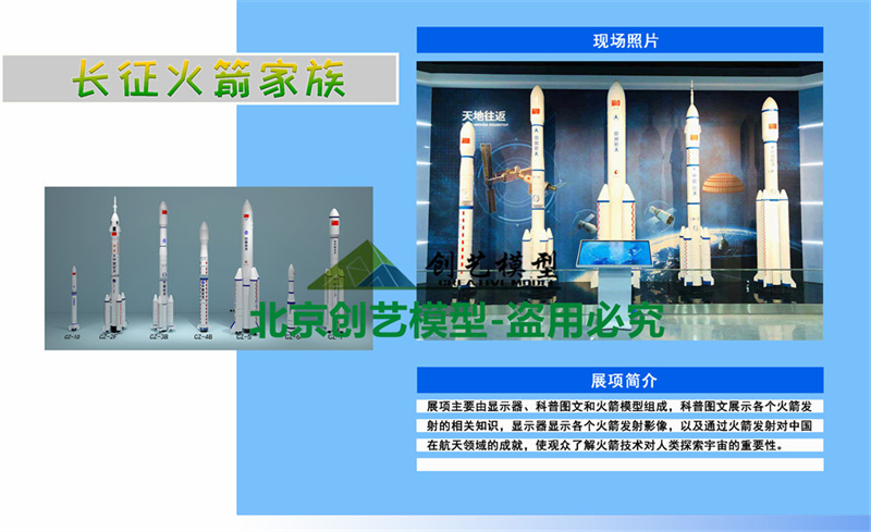 1：25長征火箭家族模型+觸控多媒體介紹系統
